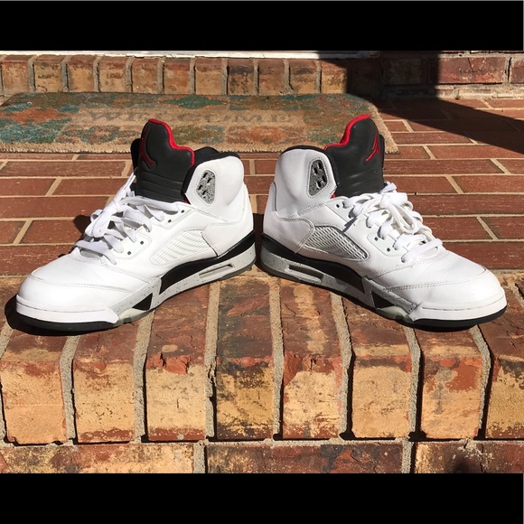 Air Jordan Retro 5 White Cement Size 11.5 - Picture 6 of 8